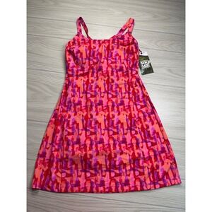 Duluth Trading Co Swim Dress Womens Size 8 Abstract Print Built In Bra UPF 50